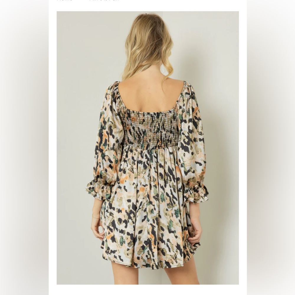 Entro Stylish Multicolor Camouflage Dress; Size XL - Picture 3 of 13
